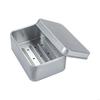 Light Soap Holder with Lid Aluminum Soap Box with Removable Draining Layer