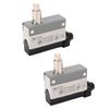 2Pcs Sealed Limit Switch Adjustable Momentary Limit Switch Pin Plunger NO+NC 250VAC