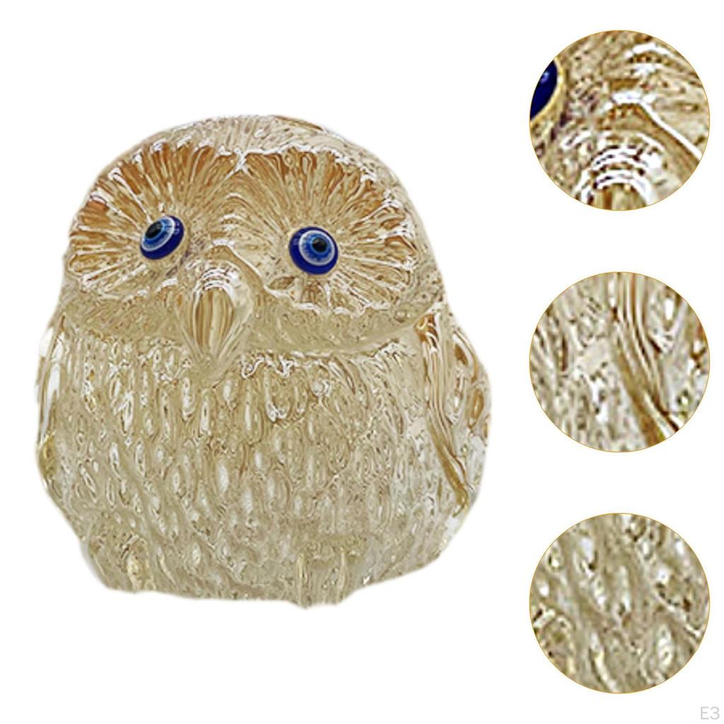 Owl Statue Housewarming Gift Decorative Figurine for Bedroom Office Desk
