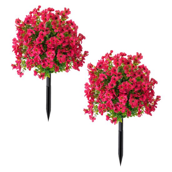 2 шт. Искусственный фиолетовый шар 23,6" Топиарные деревья с колышками для грунта