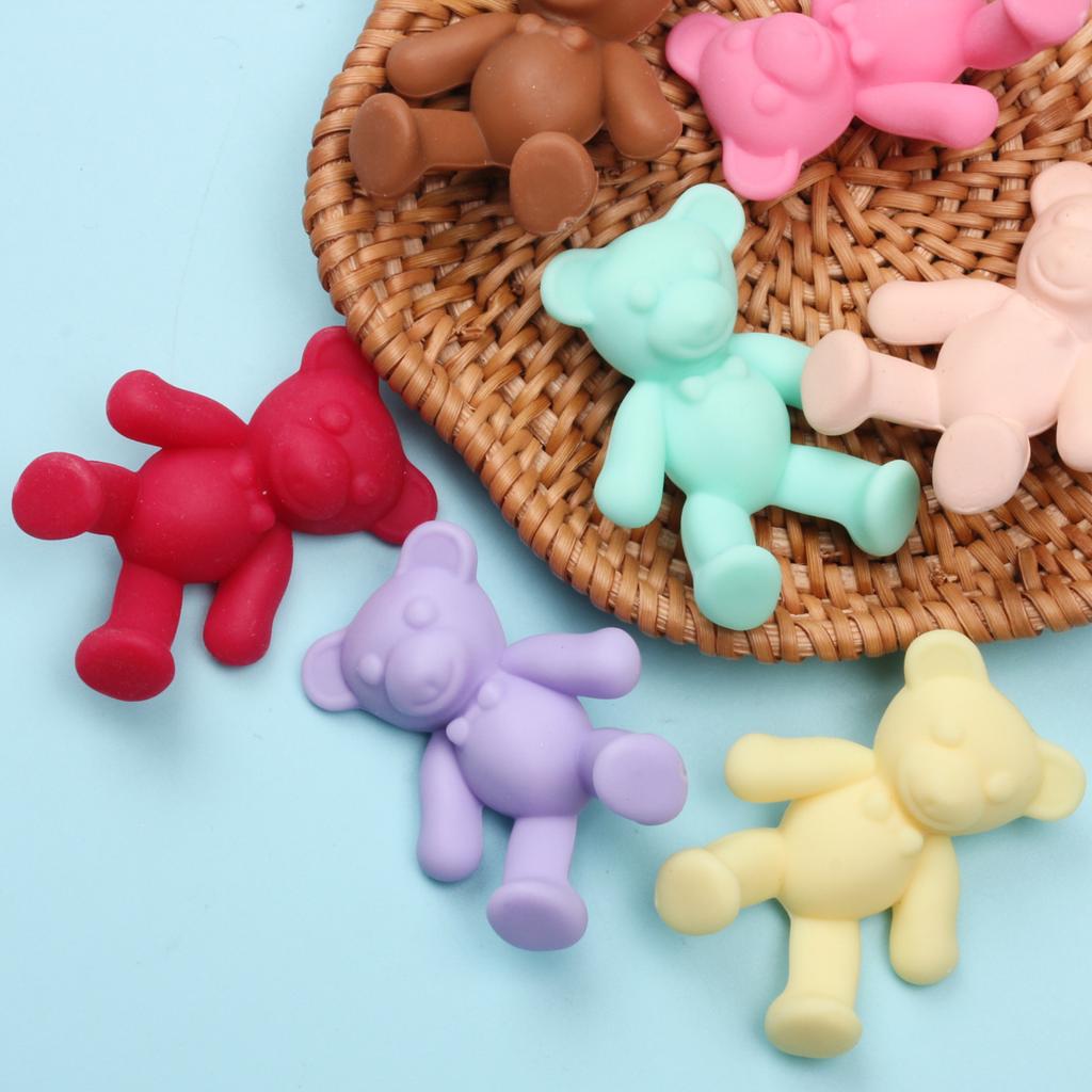 10pcs DIY Jewelry Making 33x30mm Fashion Matte Bear Loose Beads Accessories Pendant Necklace Bracelet