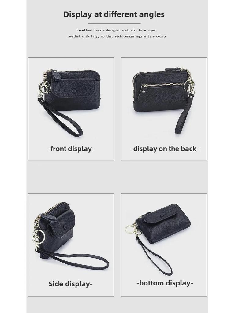 Women's Genuine Leather Large Capacity Ultra-Thin Coin Purse & Compact Clutch