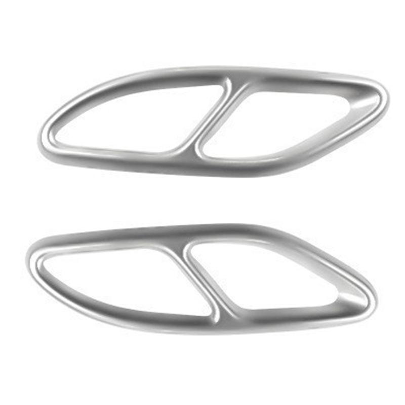 Rear Cylinder Exhaust Pipe Trim Car Exterior Exhaust Pipe Mufflers Cover for W176 W205 W213 X253 Auto Accessory