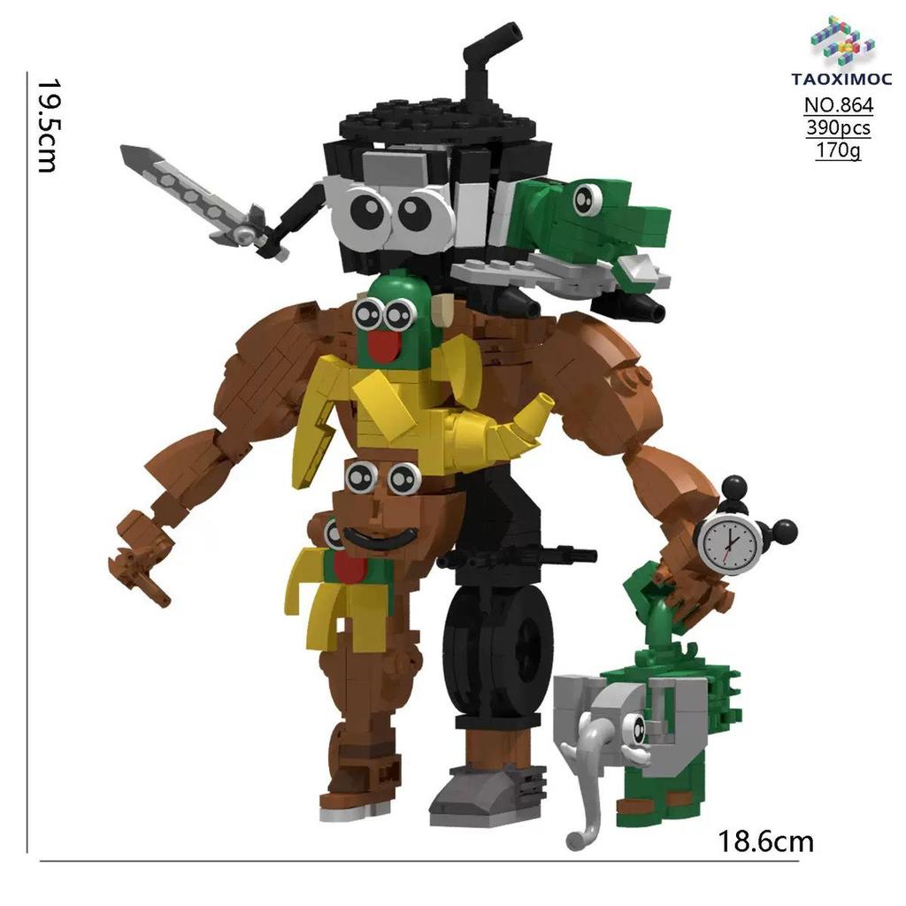 Cross-Border AI Fusion Monster Doll: Classic Mountains & Seas Stick Figure Assembly Toy for Kids