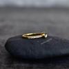Natural Rainbow moonstone ring Crystal clear moonstone dainty ring for her Gold vermeil ring  Healing gemstone ring Unique gift idea