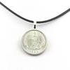 Stones and Minerals. Chinese Coin Necklace 2 Fen Black Cord.