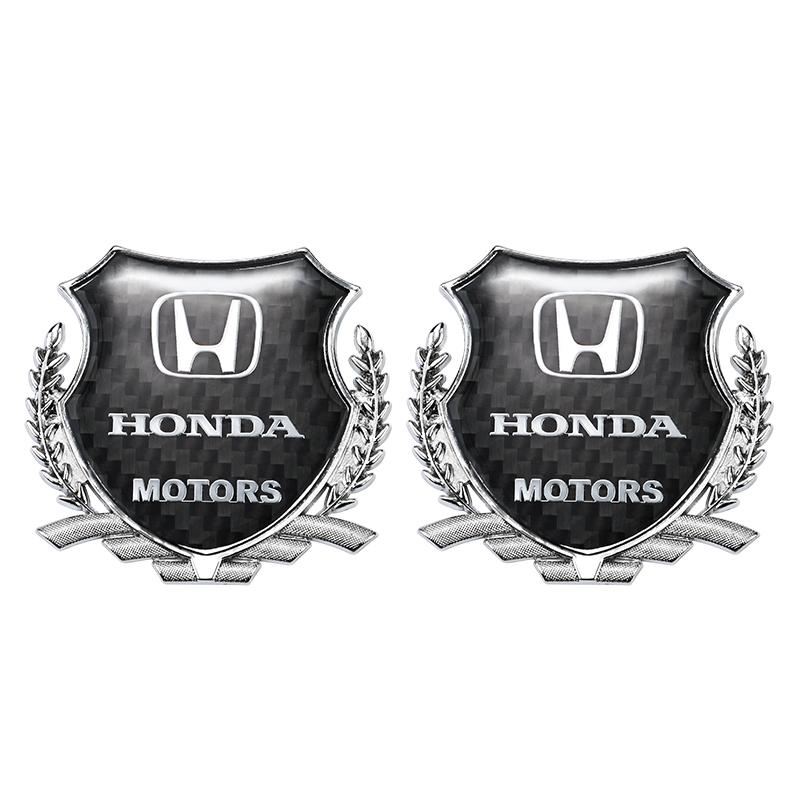 APK1 2Pcs Car Metal Eagle Badge Stickers Decorative Accessories For Honda Civic FIT Accord Prelude CRV 5th City CRZ CRX Jazz HRV