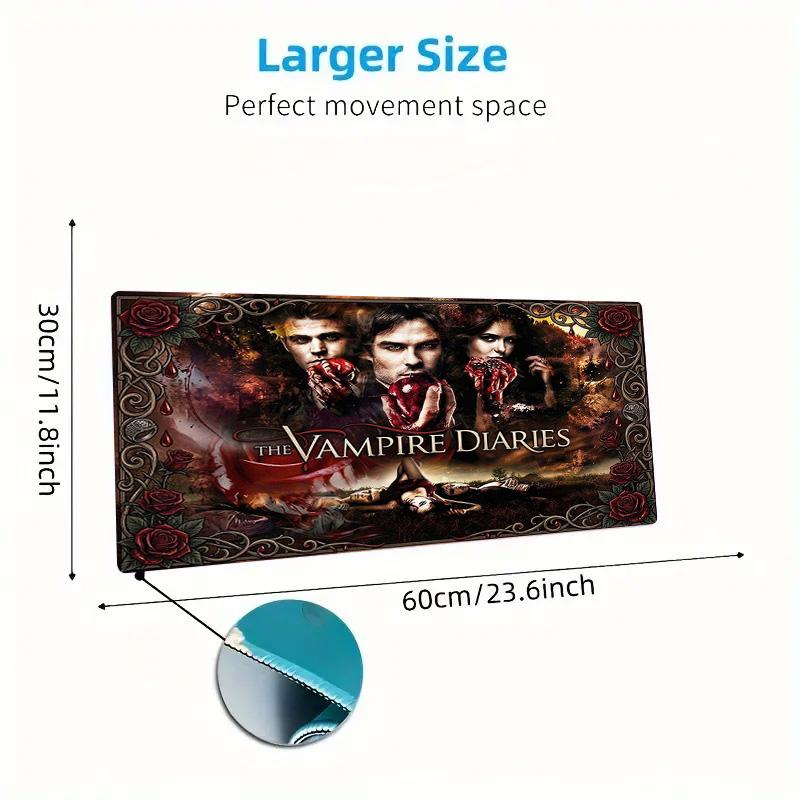 Vampire Diaries Color Mouse Pad Large Gaming Table Cushion Non-slip Laptop Tablet Big Mousepad XXL Mat Mini PC Playmat With Lock edge