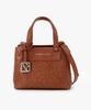 Женская сумка-шоппер Armani Exchange с тиснением логотипа, маленькая, _Коричневая_A425370512