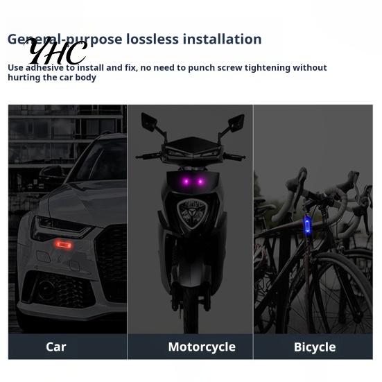 Mini Solar Lamp Warning Light High Lumens Super Bright Waterproof Compact Size Portable Rechargeable Motorcycle Bike Tail LED Flashing