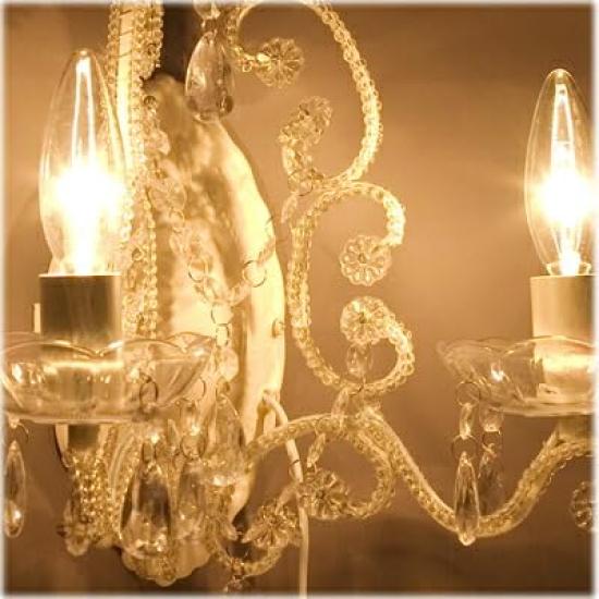 Акидзуки Трейдинг (Акидзуки) Антикварная настенная люстра в стиле принцессы, 2 настенных драгоценности: интерьер-ак-67D304079 (Кремовый цвет)