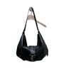 Large Soft PU Tote Bag Women Spacious Crossbody Shoulder With Zip Stitch Detail Korean Style Daily Use