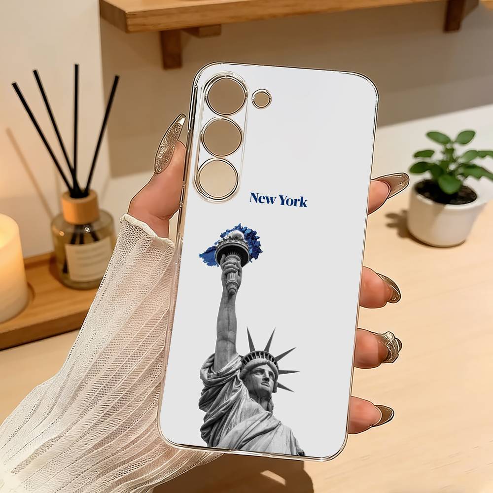 Чехол для телефона Статуя Свободы Флаг США Америка Для Samsung A10 A12 A31 A40 A70 Прозрачная крышка