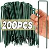 10/200 шт. Ландшафтные скобы U-образные садовые колышки Садовые колышки Скобы Сверхпрочные Двор Газон Палаточные колышки Крепежные колышки Для сорняков Ба