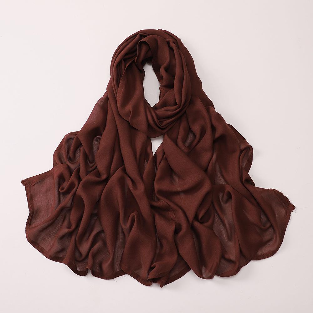 Soft Wide Edge Thin Modal Single Color Cotton Breathable Scarf Shawl Large Size 85 * 180CM