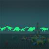 9Pcs/Set Glow In The Dark Luminous Dinosaurs Stickers Kids Room Wall Art Decoration