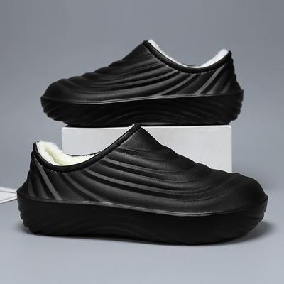 Зимние меховые тапочки Поварская обувь Нескользящая и маслостойкая рабочая обувь Ленивые тапочки для дома Теплая меховая садовая обувь Сабо