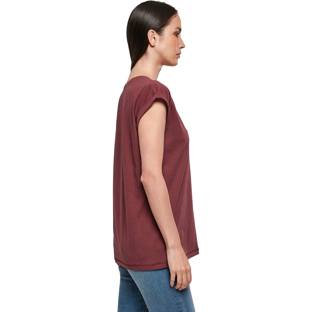 Build Your Brand Womens/Ladies Organic Extended Shoulder T-Shirt