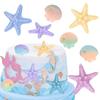 Mermaid Birthday Sea Shell Starfish Cake Decoration Under The Sea Ocean Theme Birthday Party Cake Toppers Supplies Baby Shower