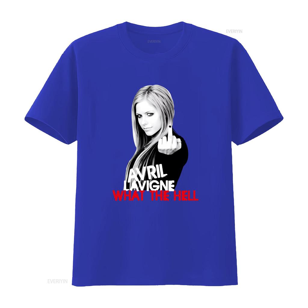 Avril Lavigne What The Hell T Shirt Canadian Singer Inspired Design for Fans vintage Washed graphic streetwear designer clothes