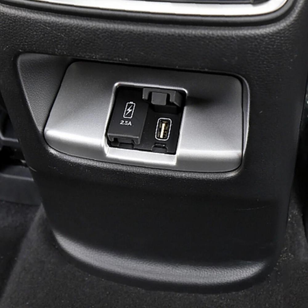 For Honda CRV CR-V 2017 2018 2019 2020 2021 Car Rear Armrest Box USB Port Air Conditioning Outlet Vent Cover Trim Frame Sticker 7HD