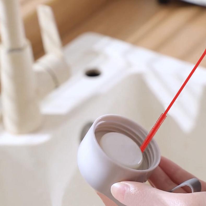 Гибкая силиконовая длинная соломенная щетка многоразовая щелевая щетка ершик для труб щетка для мытья бутылок с водой