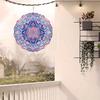 Blue & Pink Heart Mandala Wind Chime - Vibrant Metal Garden Decoration with 360° Hook, Ideal for Spring & Summer, Perfect Gift for Friends and Family