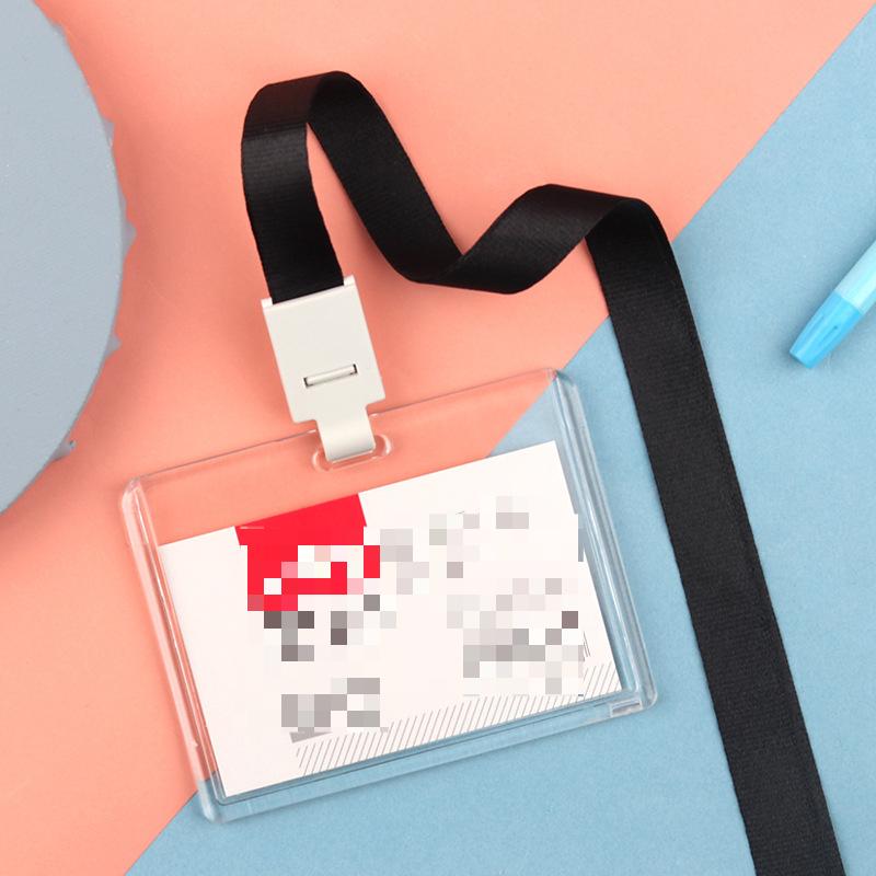 Модный акриловый прозрачный чехол для автобусных карточек, держатель для рабочей карты с ремешком, чехол для рабочей карты для женщин и мужчин, держатель для кредитных карт