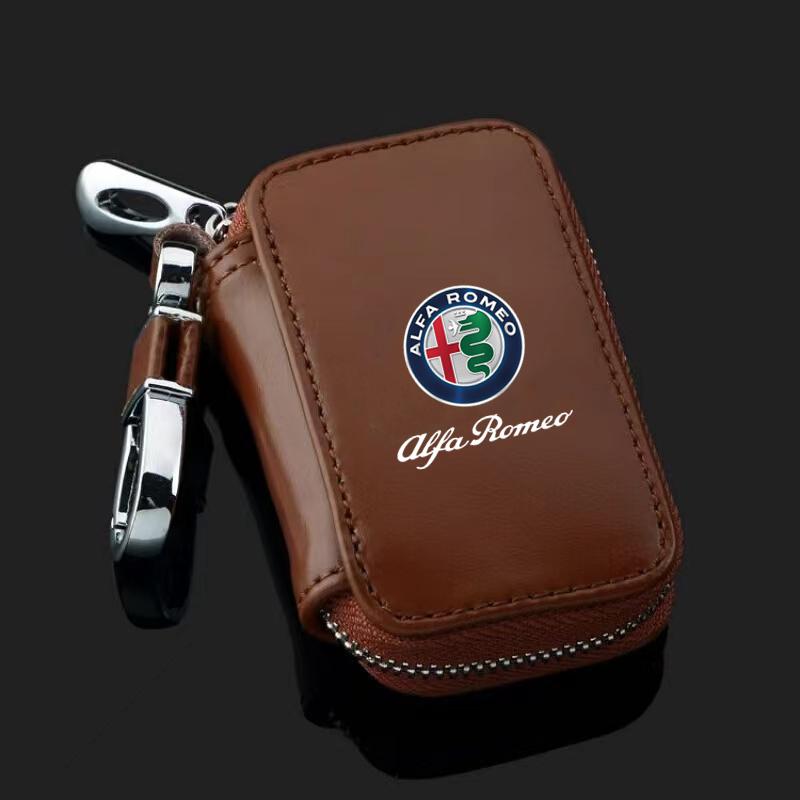 For Alfa Romeo 2026 Hot Sticker Leather Car Key Case Key Full Cover For Alfa Romeo Giulia Stelvio Giulietta 156 159 147 Mito Ton