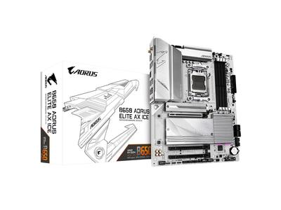 GIGABYTE B650 AORUS ELITE AX ICE AMD Ryzen 7000 Series Совместимый сокет AM5 DDR5 Белый цвет Материнская плата ATX B650 A ELITE AX ICE MB6453