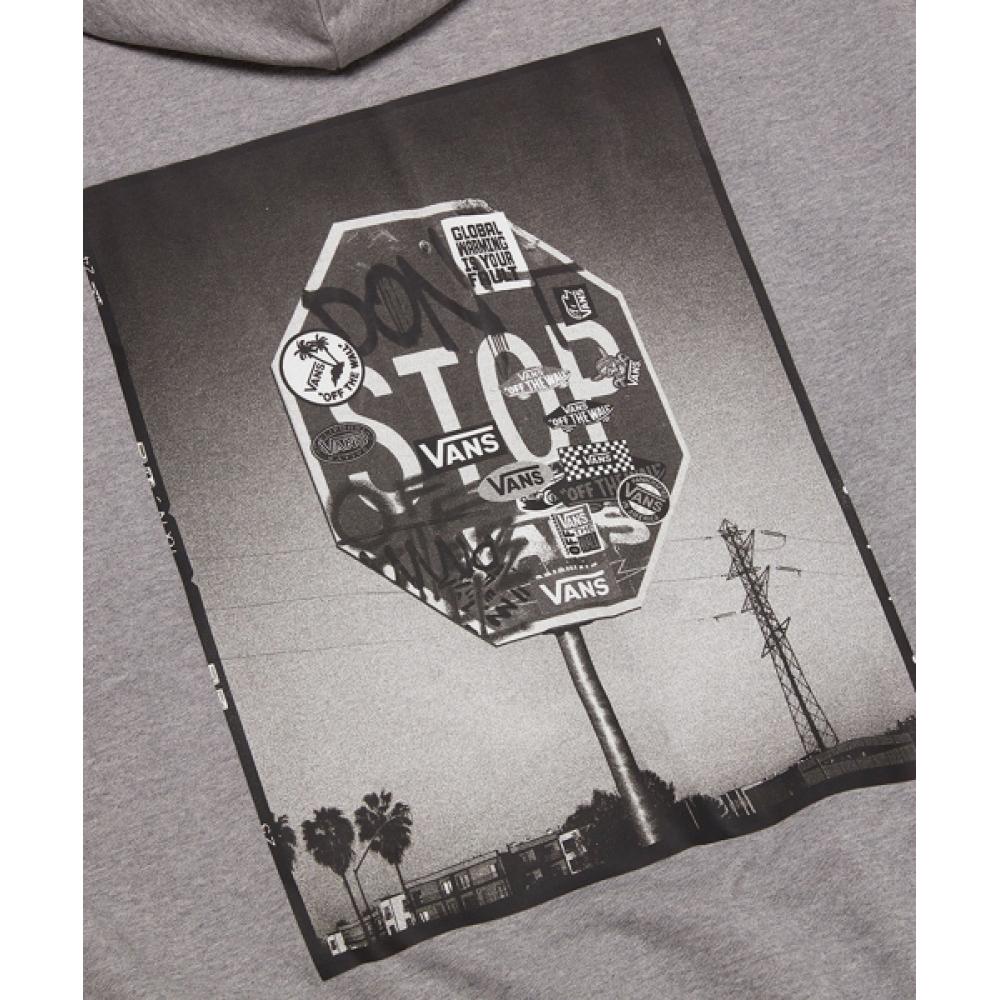 Vans Side PockeT Hooded T shirT   heaTher Grey  vn000kcyhTg1