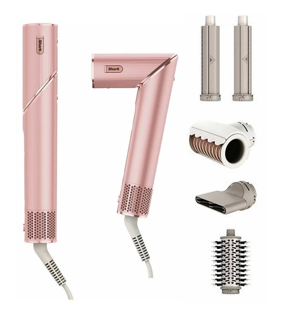 Shark Shark Dryer FlexStyle Hair Dryer Shiny Quick Dry HD434JPK Flamingo Pink