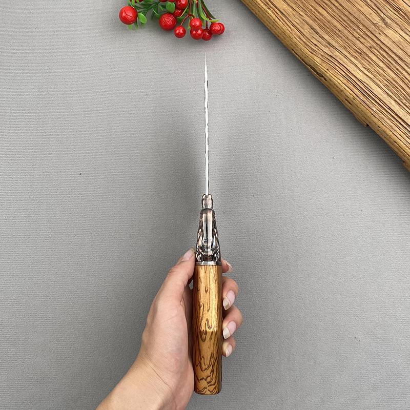 Нож для мяса из нержавеющей стали, кованый нож ручной работы, кухонный нож для шеф-повара, походные ножи для рыбы, резак