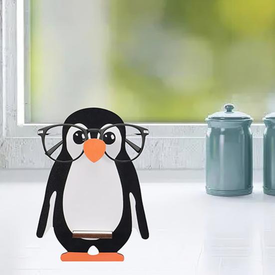 Wooden Glasses Holder Animal Shaped Eyeglass Stand Tabletop Standing Sunglasses Holder for Home Office Desk Decor