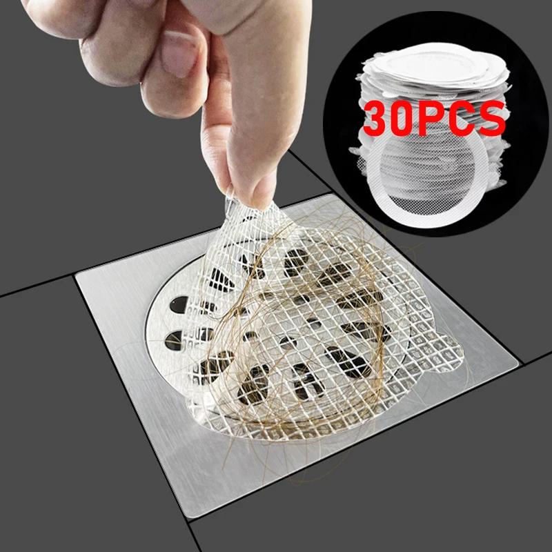 Disposable Hair Drain Catcher Mesh Anti-blocking Filter Floor Drains Sticker Shower Cover Kitchen Bathroom Sink Strainer Stopper