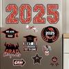 Магниты на автомобиль с надписью «Выпускной 2025» Поздравляем выпускников Магнитные наклейки Тематические магниты для декора гаражных ворот Холодильник