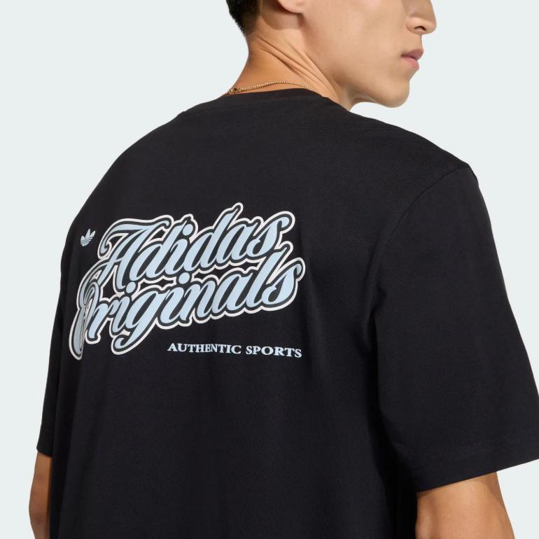 adidas Мужская спортивная футболка с коротким рукавом Originals League Gfx Varsity, свободного кроя, из хлопка, топ KE2249