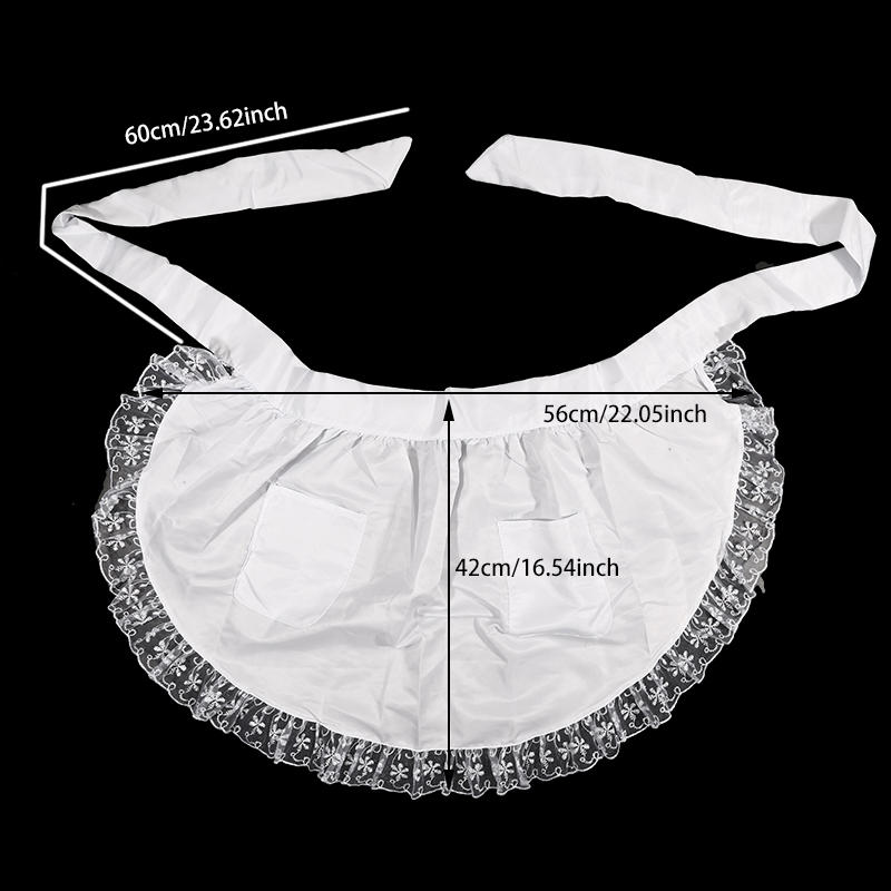 Girls Cosplay Waist Apron Costume Cooking Aprons Maid Waist Apron Women Kitchen Party for Cooking Baking Serving