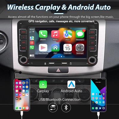 2Din Car Radio Android13 Wireless Android auto Carplay для VW Volkswagen Golf 5 Passat B6 Jetta MK5 Autoradio Multimedia Player