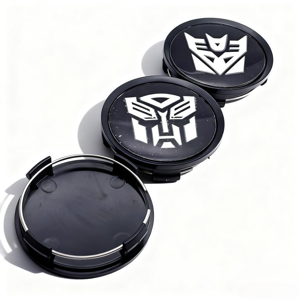 4pcs Transformers Logo Emblem Car Wheel Center Caps 74mm 69mm Wheels Hub Cap Decepticons Optimus Prime Badge Rim Hubcaps Cover