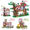 DIY MOC Креативные Строительные Блоки 3D Лесной Животный Дом Архитектурная Модель Уличный Пейзаж Домашний Декор Идеальный Праздничный Подарок