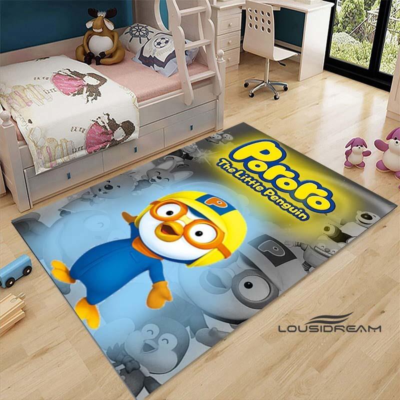 2026Cartoon P-Pororo-Park Pattern Carpets 15 Sizes Living Room Bedroom Bedside Floor Mat Area Rug Kid's Room Play Mat Home Decor