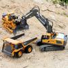 2.4G Wireless Remote Control Excavator Toy - Large Electric Simulation Digging Vehicle for Kids