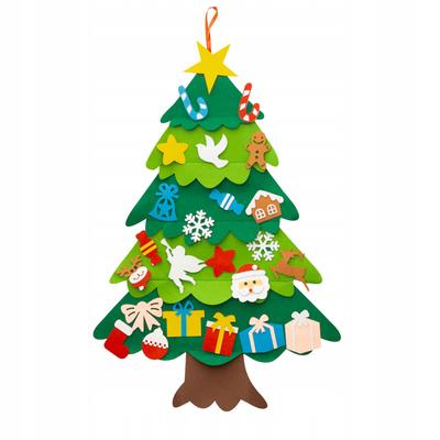 Diy Creative Kit Felt Christmas Tree with Ornaments 71 X 90 , 25 Pcs DALPRIN