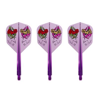 TRiNiDAD CONDOR AXE Rose of the Heart Дротики (Маленький, Большой, Прозрачный фиолетовый) - модель: Нацуми Ивата