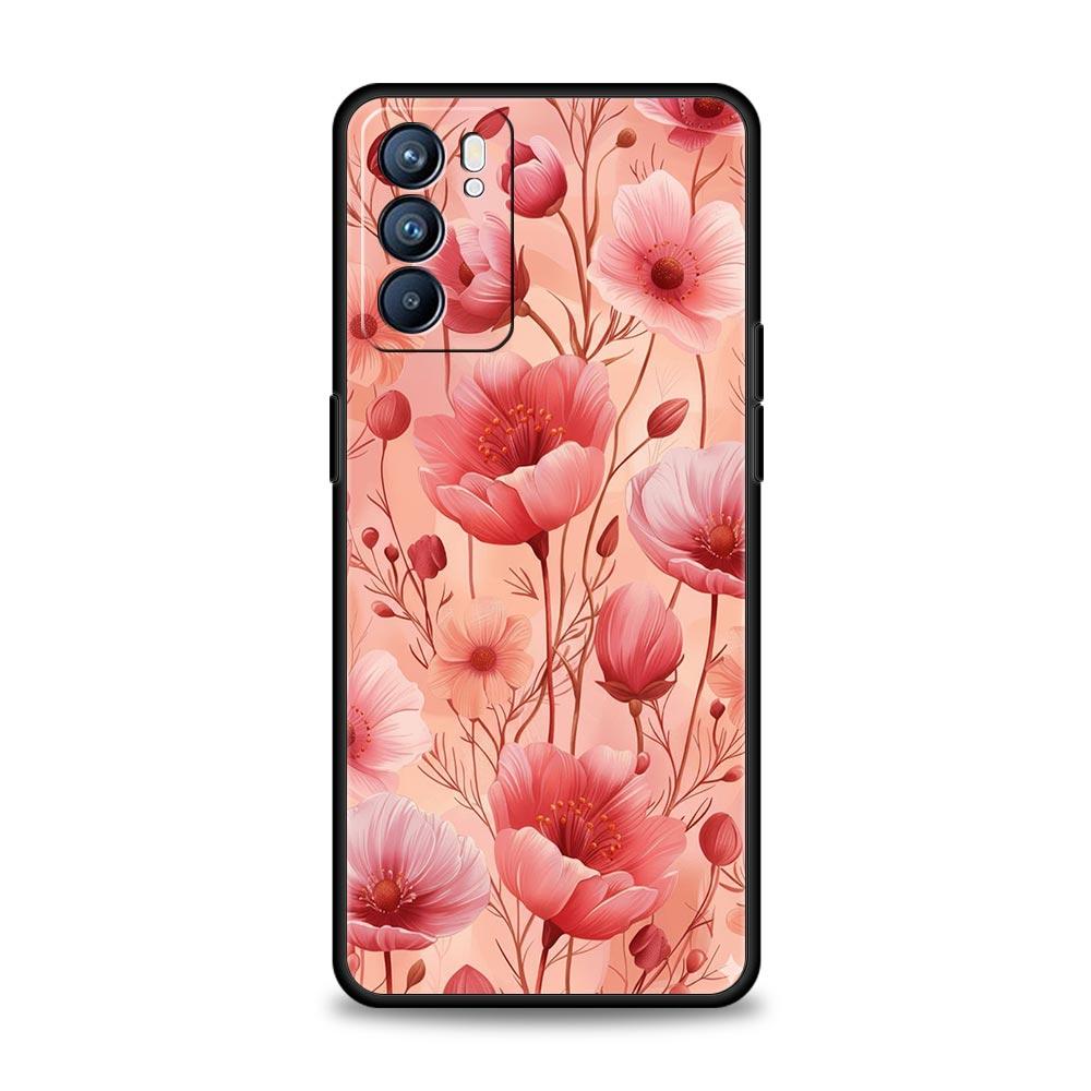Чехол для телефона с абстрактными растениями и цветами для Oppo A17 A31 A54 A57 A78 A79 A98 Find X5 X6 Reno 6 7 8 10 11 12 13 F Pro 5G Мягкий чехол из ТПУ