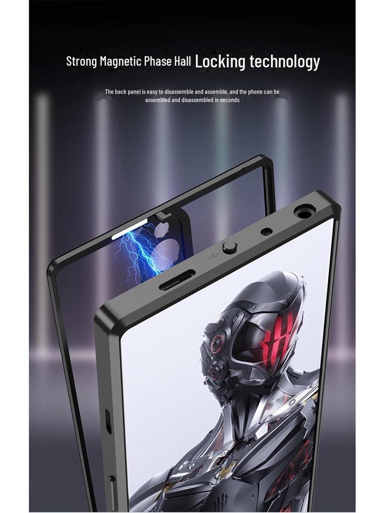 Чехол для телефона Remagic Red Magic 8S Pro с металлическим каркасом и магнитной линзой для Z50 Ultra