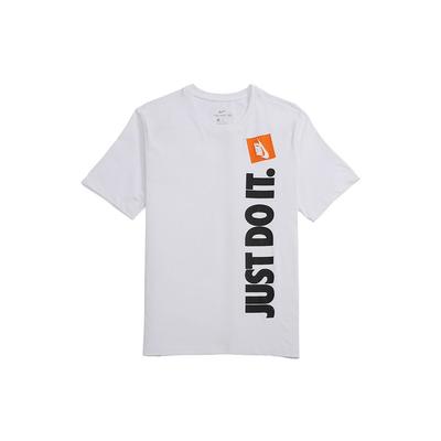 Just Do It Sport Повседневная футболка с короткими рукавами и надписью Мужские топы Белые CT6301-100