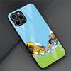 Милый стеклянный чехол Kakao Friends для Apple iPhone 14 13 Pro 11 12 7 8 Plus SE 2022 XR X XS Max 6 6S, закаленный чехол для телефона с рисунком
