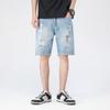 Five-point Pants Thin Section Denim Jeans Spring Summer Men's Hole Leisure Shorts